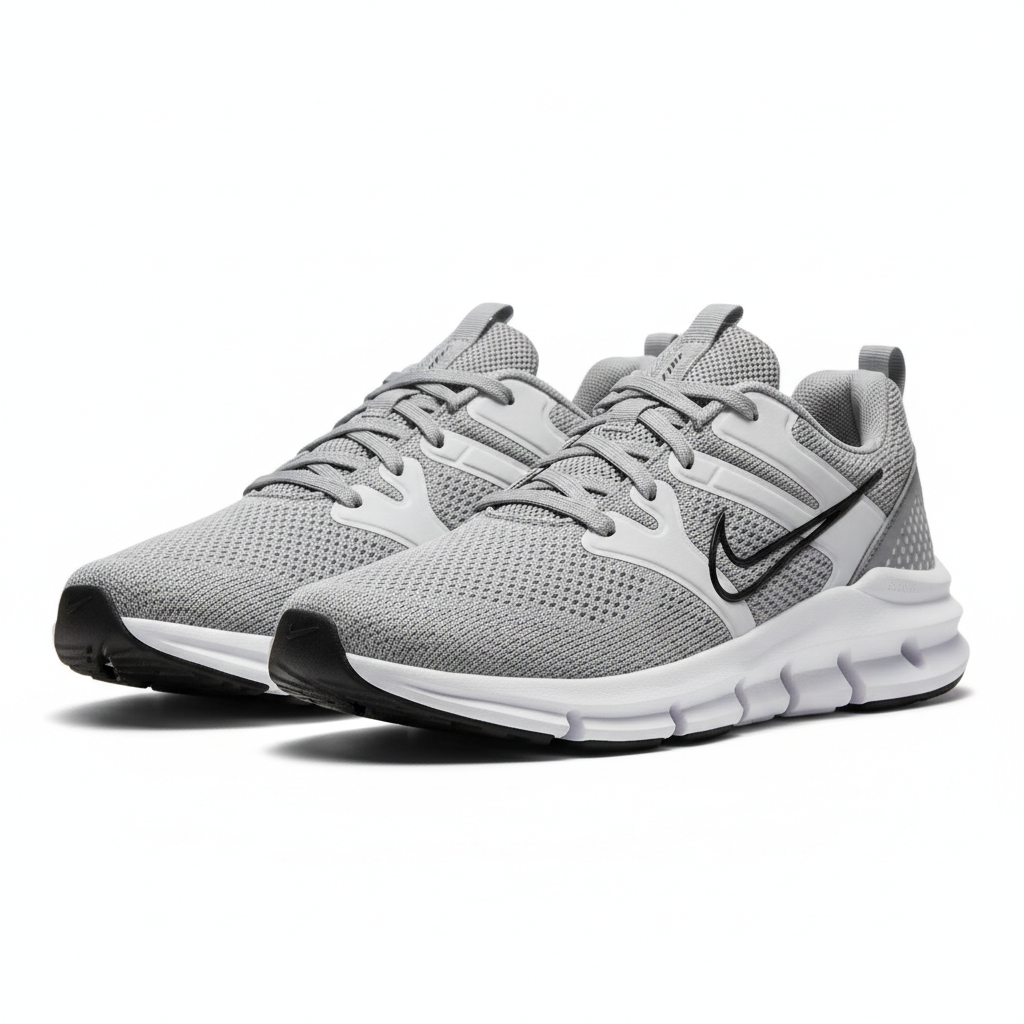 Comfortable athletic fitness shoes with breathable mesh upper
